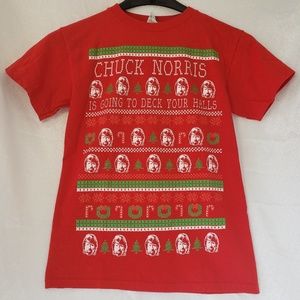 Ugly Christmas T-shirt Chuck Noris